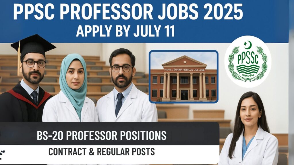 PPSC Jobs 2025 – Professor Vacancies in Punjab Medical Colleges