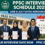 PPSC Interview Schedule 2025 – June & July Dates Announced