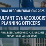 PPSC Final Recommendations 2025 for Gynaecologist and Planning Officers
