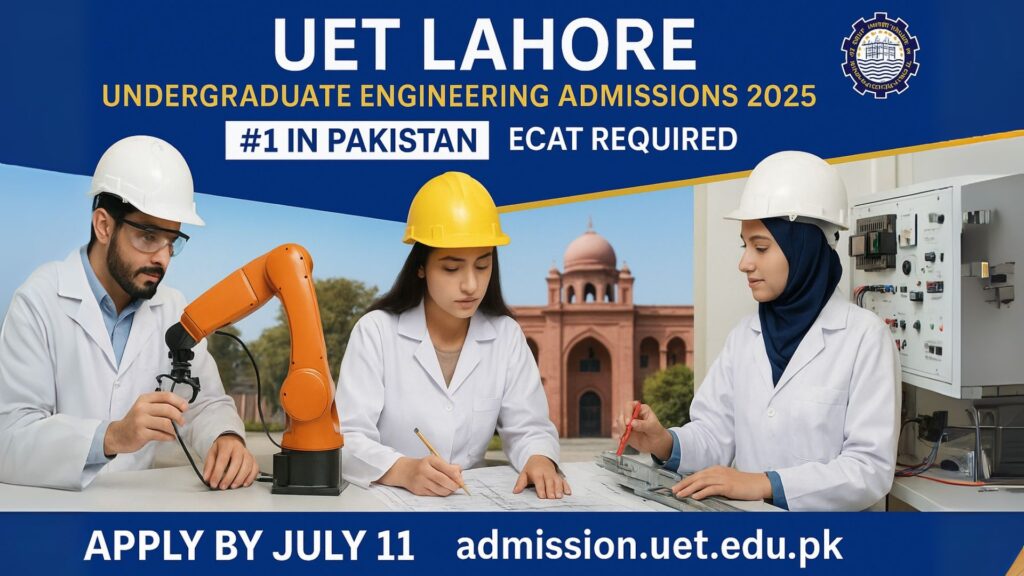 UET Lahore Engineering Admissions 2025 – Apply Online Now