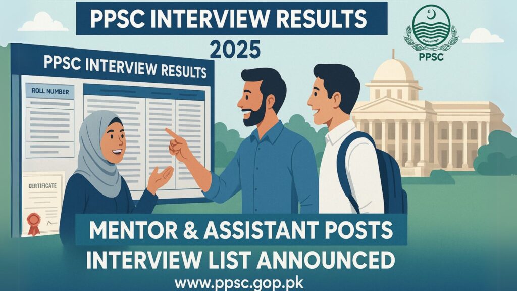 PPSC Interview Result June 2025 – Mentor & Assistant Posts in Social Welfare Department