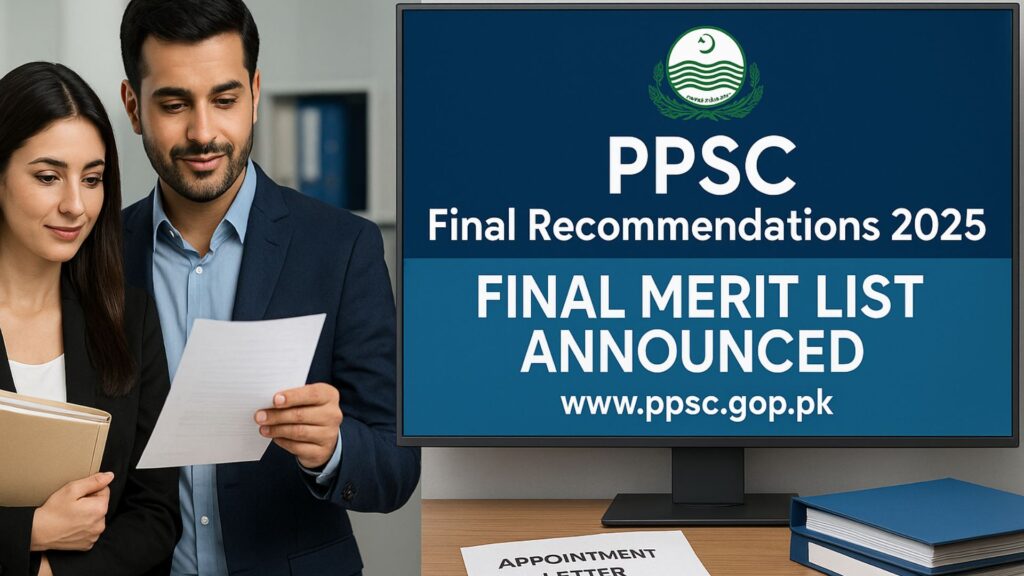 PPSC Final Result 2025 – Assistant & Personal Assistant Merit List