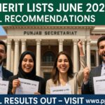 "Selected PPSC candidates holding appointment letters outside Punjab Secretariat – Merit List June 2025"