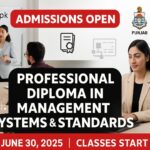 "Professional diploma students attending online and physical ISO standard classes at IQTM Punjab University Lahore"