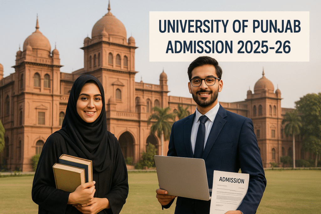 Apply for University of Punjab Admission 2025–26” “University of Punjab Admission Guidelines 2025–26 for Undergraduate, Engineering, and BS 5th Semester Programs”