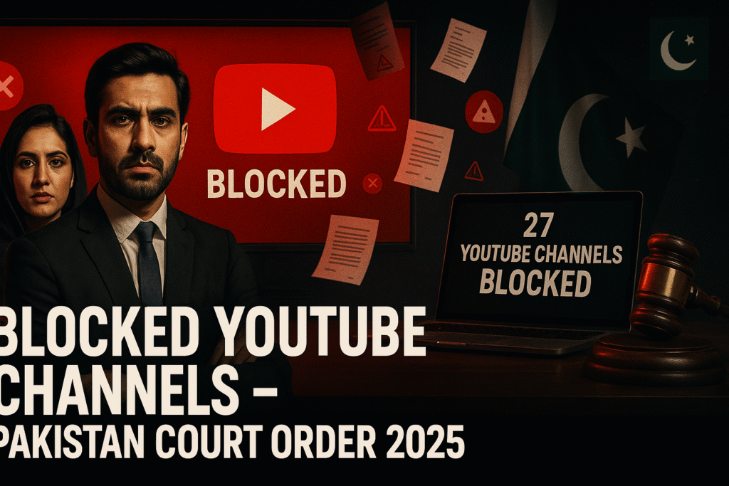 Pakistani journalists reacting to blocked YouTube channels after 2025 court decision