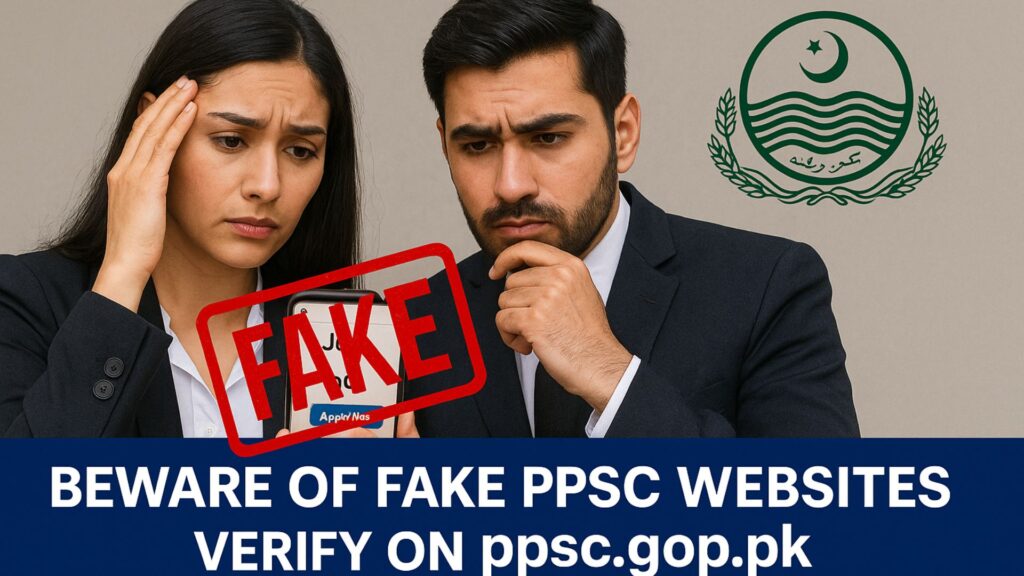 Official PPSC public notice about fake websites and scams