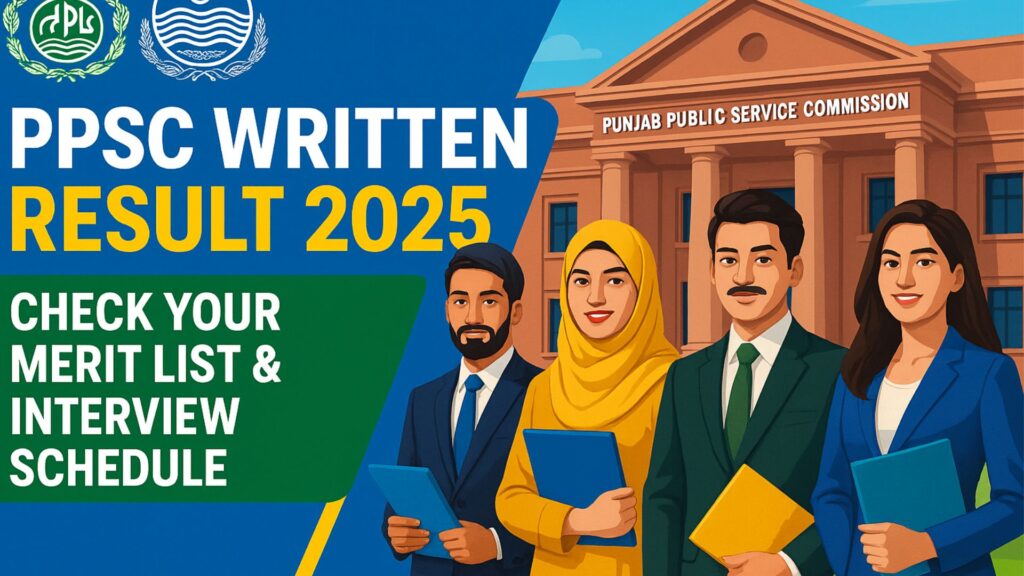 PPSC Written Result 2025 – Veterinary Officer, Stenographer, Mentor & More