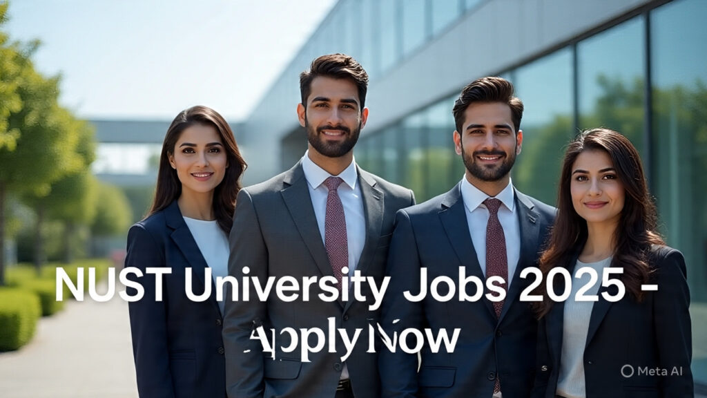 Pakistani male and female professionals working at NUST University campus in Islamabad.