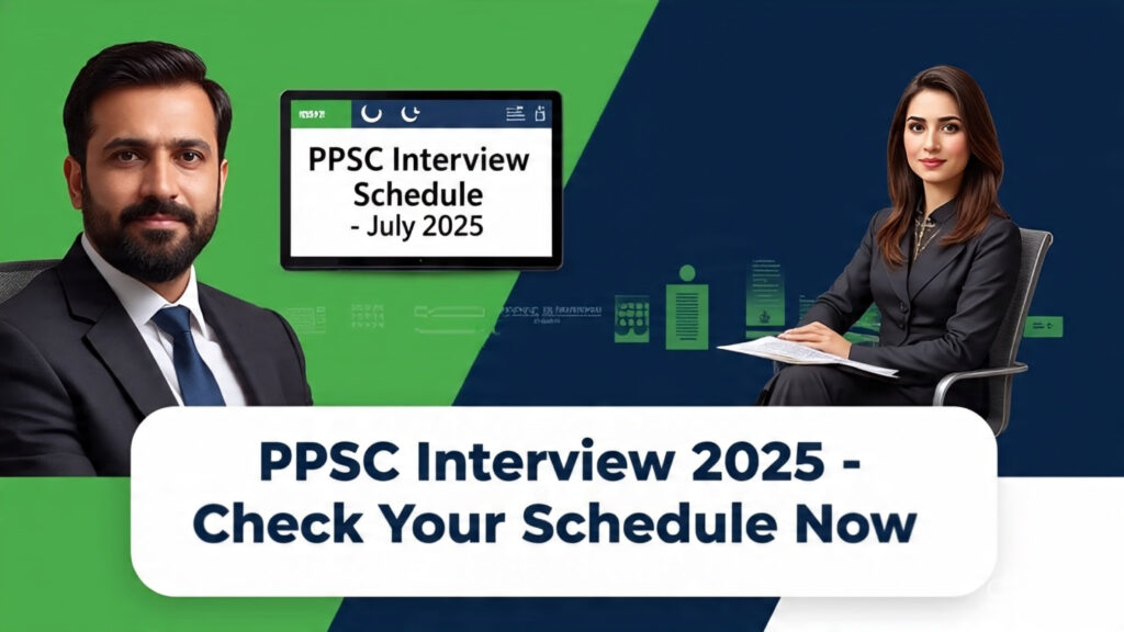 PPSC Interview Schedule July 2025 Candidates attending PPSC interview July 2025 in Lahore