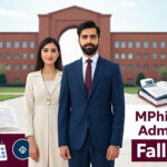Students at Punjab University of Lahore attending MPhil/PhD admissions seminar