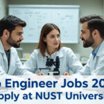 Pakistani engineers working in an environmental lab at NUST, representing NUST University jobs 2025 opportunities
