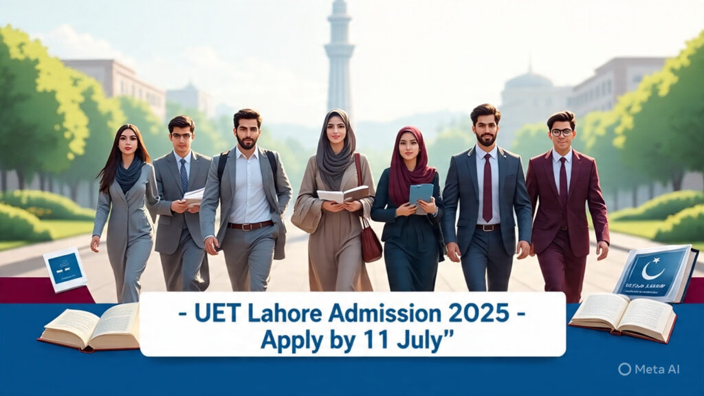 Students applying for UET Lahore admission 2025 at main campus