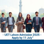 Students applying for UET Lahore admission 2025 at main campus